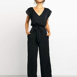 Halogen Tie Waist Wide Leg Jumpsuit Size M